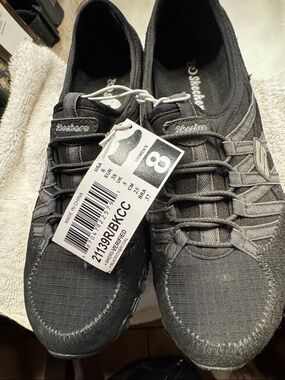 Skechers Women's Slip-On Knit Walking Sneakers in Charcoal